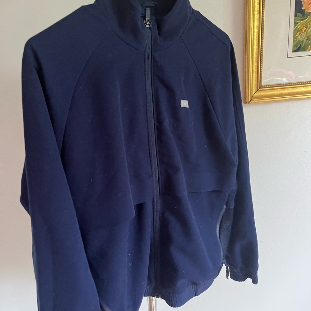 Figs Technical Collection Jacket in Dark Blue - scrub jacket